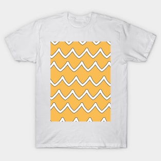 Yellow black white sand waves T-Shirt